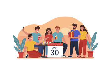 
Friends Celebrating Friendship Day Illustration

