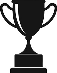 trophy cup vector icon illustration design for champion, football, soccer, cricket, basketball.
