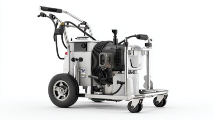 Industrial Portable Pressure Washer with Wheels and Hose for Efficient Cleaning