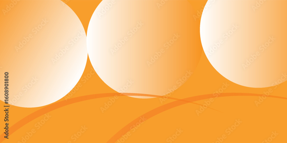 Fototapete vector orange line background curve element with white space for text and message design, overlappin