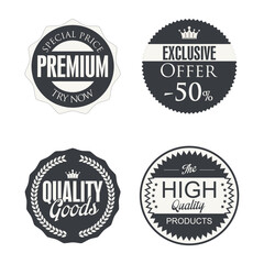 Fototapeta premium set of premium quality labels