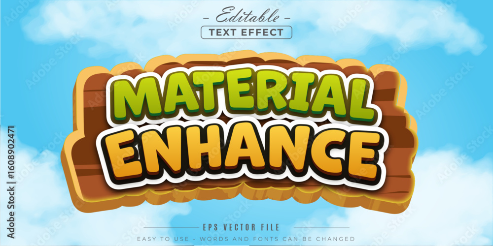Poster material enhance text, editable text effect.
