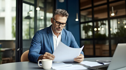 businessman working on laptop