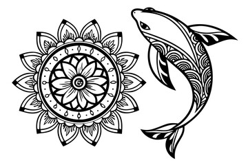 Obraz premium creative gorgeous mandala vector design line art