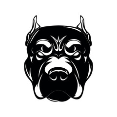Fierce Pitbull Head Vector