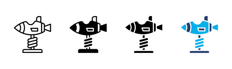 Kiddie Ride icon sheet multiple style collection