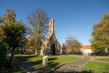 King's Lynn, England. Greyfriars Tower in Tower Gardens, the surviving 15th-century Franciscan bell...
