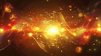 Obraz premium golden energy burst abstract background