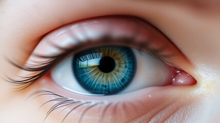 Close-up of a blue eye, symbolizing vision and clarity