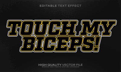 Fitness gym text effect, editable text effect and workout 3d font style bold shadow exercise poster design