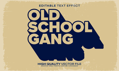 Retro classic text effect, editable text effect and vintage 3d font style bold shadow oldschool poster design
