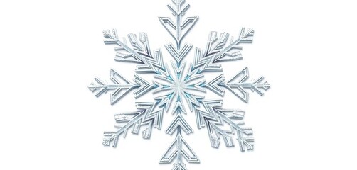 Intricate, six-pointed snowflake patterns against a pure white backdrop, element, ice