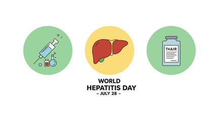 World Hepatitis Day Infographic Icons