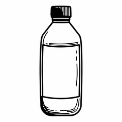Plastic bottle icon in minimal style