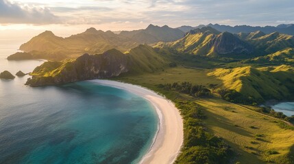 stunning aerial view of padar island komodo national park indone