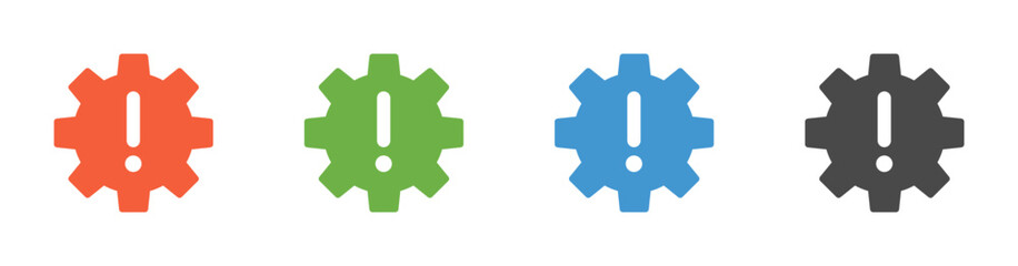 Technical warning symbol. Solid vector symbol.
