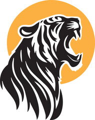 The Lion Roars Behind the Red Sun