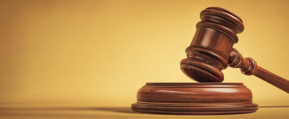 The gavel representing justice and authority in a legal setting