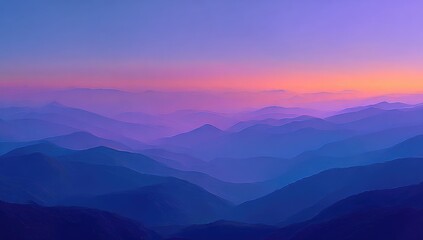 Fototapeta premium Misty mountain range at sunrise