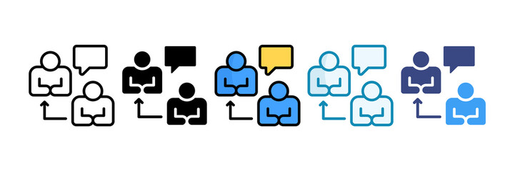 Obraz premium Follow Up Icon Set Multiple Style Collection