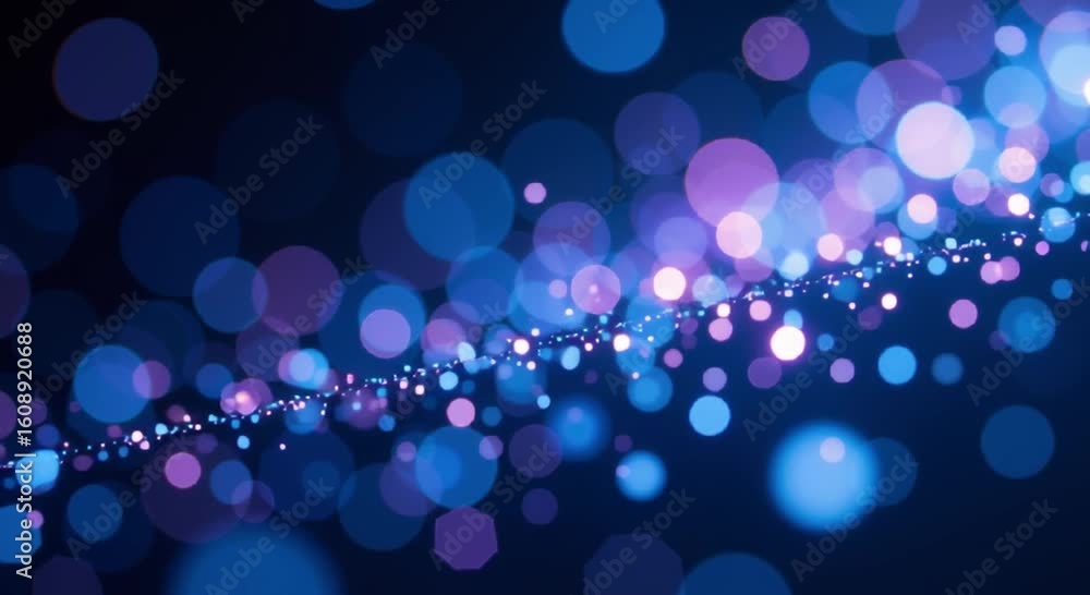 Aufkleber dark blue background multitude colorful bokeh lights creating beautiful mesmerizing effect