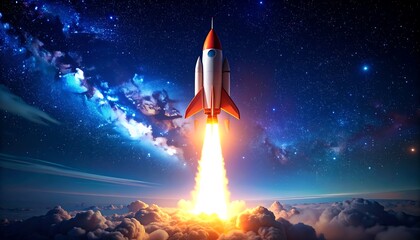Rocket launch into space