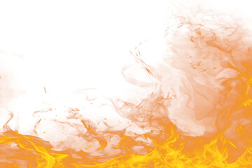 Fiery Orange Flames and Smoky Particles Background, Bright Flames and Smoke Elements for Design, Fire Visuals, Ember Smoke Overlay, Fiery Atmosphere, Burning Scene, Special Effects