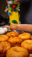fried donuts on the table