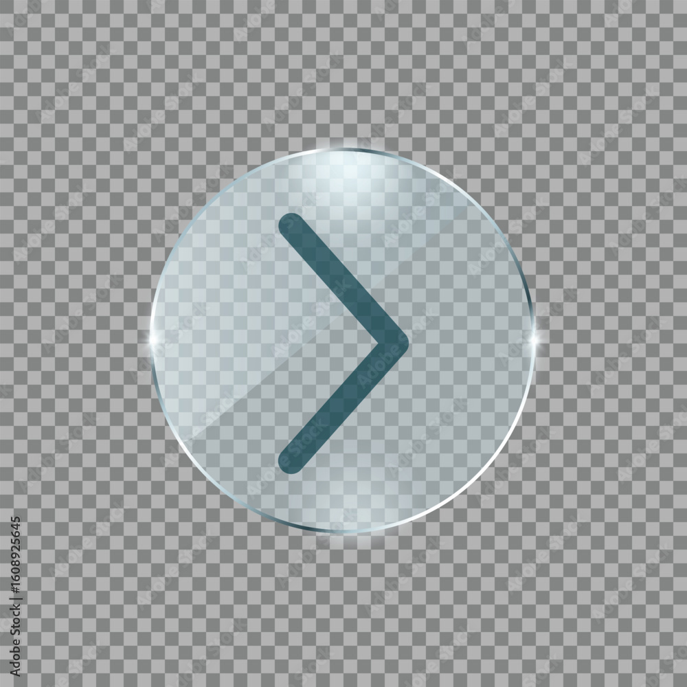 Poster forward chevron arrow icon in metallic button style ideal for navigation next step direction or fast