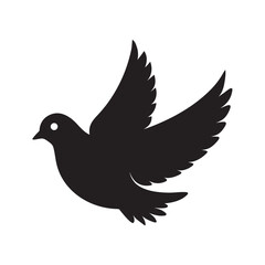 Pigeon Flying Gracefully Through Open Sky