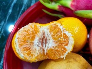 Close up of fresh orange