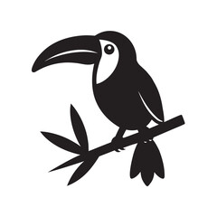 Toucan Resting Peacefully On Tree Limb