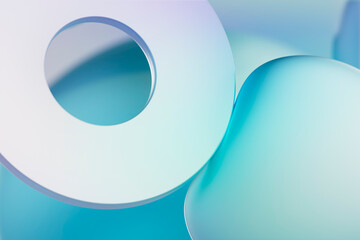 3D abstract shapes inspired by wellness, beauty and calm elegance