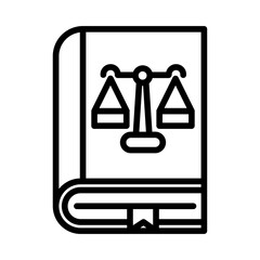 Law book illustration for coloring page