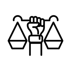 Justice illustration for coloring page