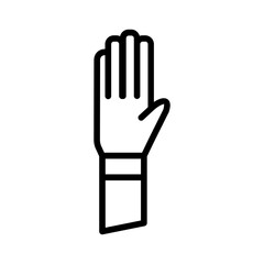 Hand up illustration for coloring page