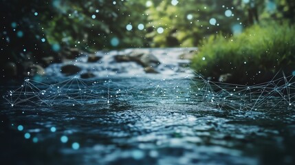 connected water flowing through nature