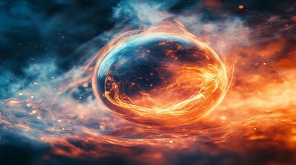 Fototapeta premium Fiery Celestial Orb