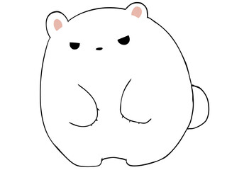 Obraz premium しろくま 立つ