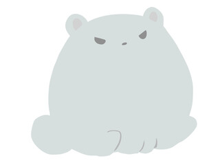 しろくま 座る 主線なし