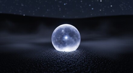 Enchanting Orb Reflecting the Cosmos Under a Starry Night Sky