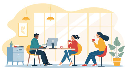 Diverse team brainstorming at a modern office, perfect for website landing pages or marketing brochures.