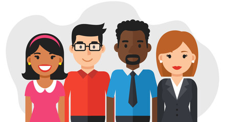 Naklejka premium Diverse group of colleagues, perfect for website banners, presentations, or marketing materials.