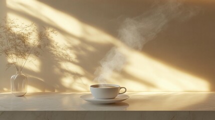 Warm Coffee, Sunlit Morning