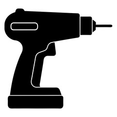 Brad Nailer Vector Silhouette Isolate White Background
