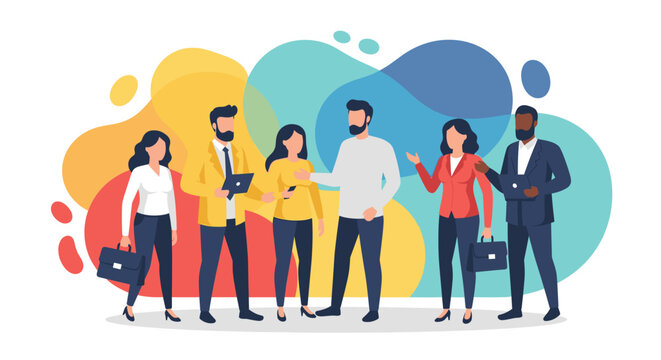 Diverse business team collaborating, ideal for websites, presentations, and marketing materials.