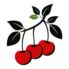 vector illustration of cherry