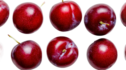 Red plums pattern food photography