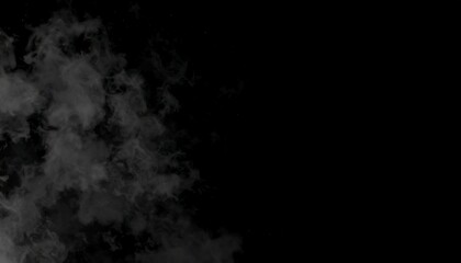 Fototapeta premium Abstract grayscale image of smoke or fog billowing against a black background