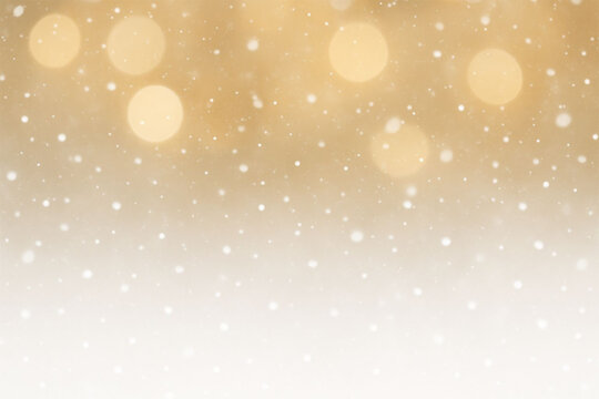 Soft golden bokeh lights background with subtle blurry texture